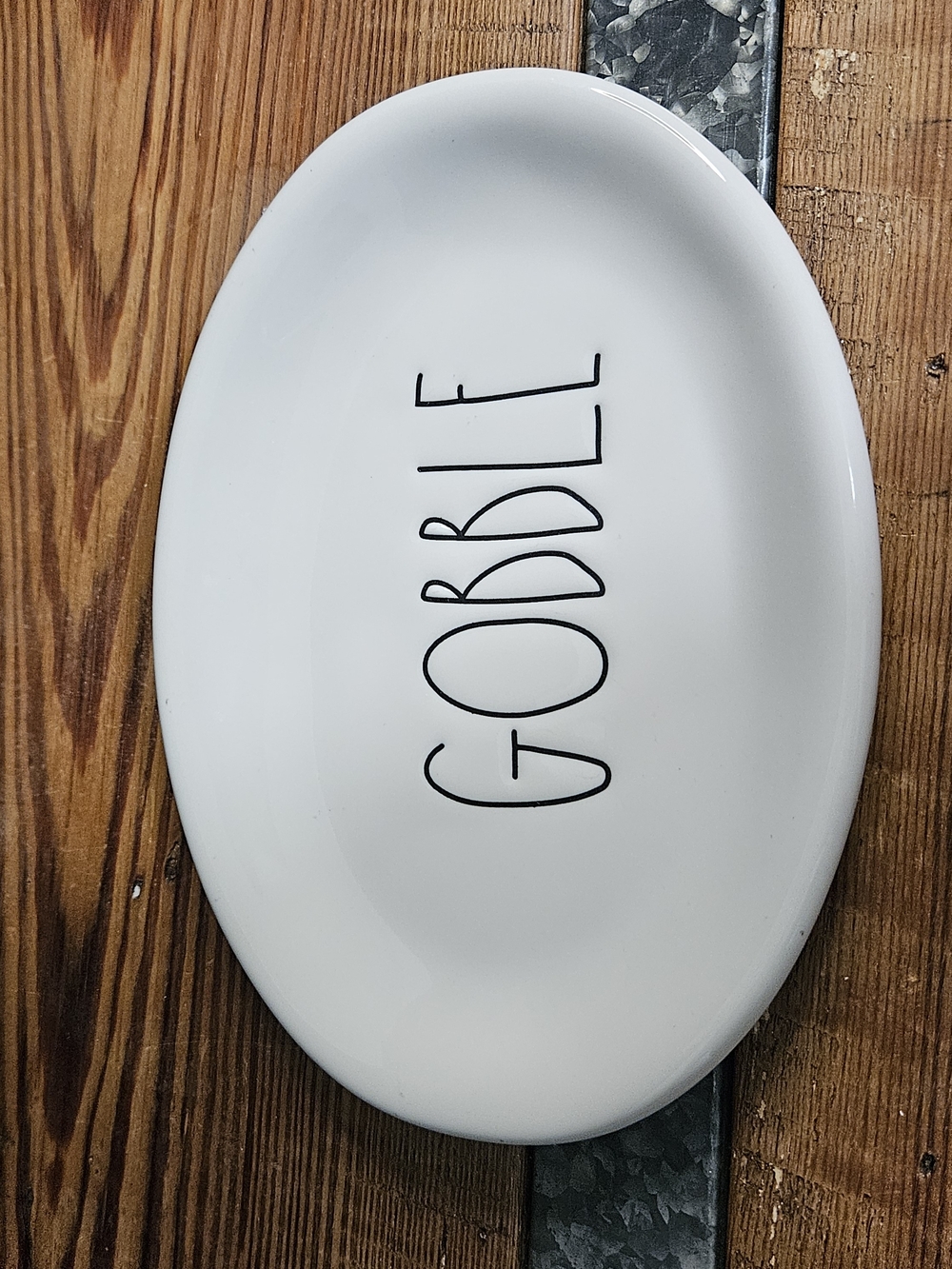 Rae Dunn White Gobble Small Serving Platter